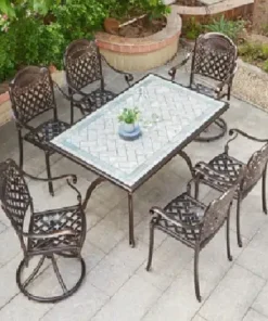 Bộ Bàn Ghế Sân Vườn Nhôm Đúc BA-MĐ150