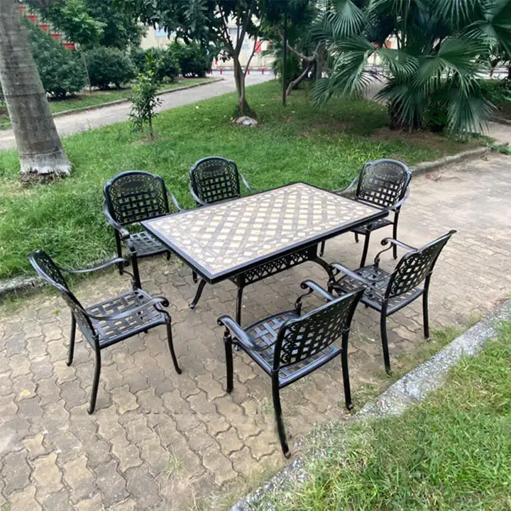 Bộ Bàn Ghế Sân Vườn Nhôm Đúc BA-MĐ150