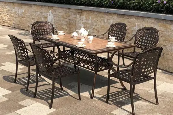 Bộ Bàn Ghế Sân Vườn Nhôm Đúc BA-MĐ150