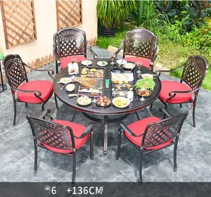 Bàn Ghế Sân Vườn Có Lò Nướng LNT136-2