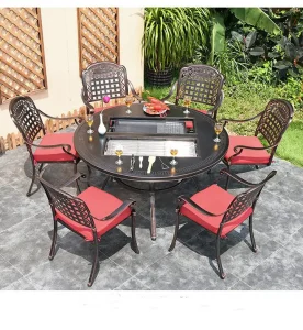 Bàn Ghế Sân Vườn Có Lò Nướng LNT136-2