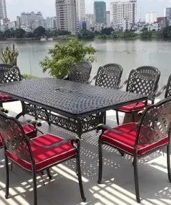 Bàn Ghế Nhôm Đúc Ngoài Trời BA-8G210