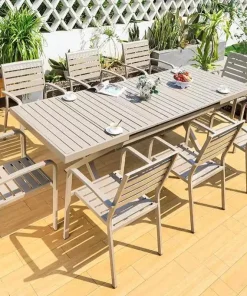 Bàn Ghế Sân Vườn Ngoài Trời Thông Minh HCN180/240