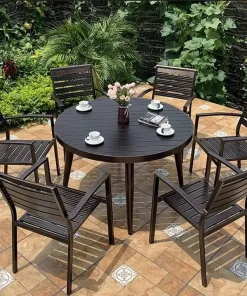 Bộ Bàn Ghế Sân Vườn Ngoài Trời Tròn D90