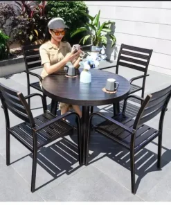 Bộ Bàn Ghế Sân Vườn Ngoài Trời Tròn D90