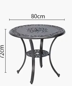 Bộ Bàn Ghế Ngoài Trời Nhôm Đúc D80