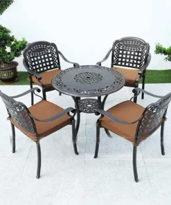 Bộ Bàn Ghế Ngoài Trời Nhôm Đúc D80