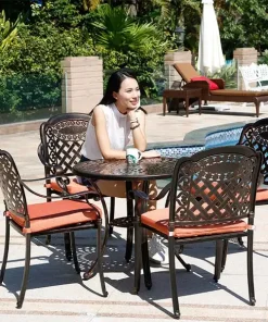 Bàn Ghế Sân Vườn Ngoài Trời D78