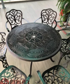 Bộ Bàn Ghế Ngoài Trời Nhôm Đúc D100