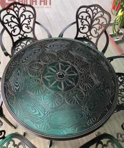 Bộ Bàn Ghế Ngoài Trời Nhôm Đúc D100