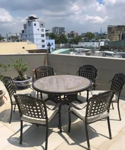 Bộ Bàn Ghế Sân Vườn Mặt Đá ND-D120