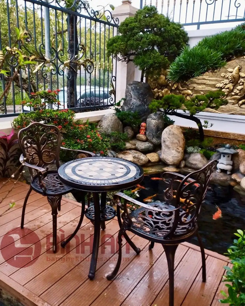 Bàn Ghế Ban Công Mặt Đá-BA-MĐ60