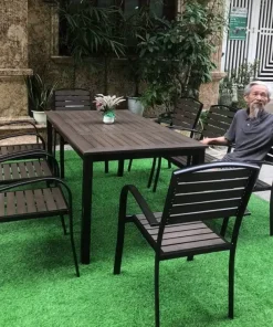 Bộ Bàn Ghế Sân Vườn Ngoài Trời Hình Chữ Nhật D160