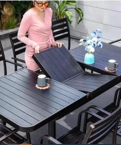 Bộ Bàn Ghế Ngoài Trời Thông Minh 180/240cm