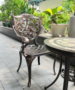 Bàn Ghế Ban Công Mặt Đá BA D60 – GLCT