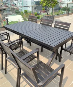 Bàn Ghế Sân Vườn Ngoài Trời Thông Minh HCN180/240