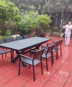 Bộ Bàn Ghế Công Viên Ngoài Trời Nhôm Đúc D102