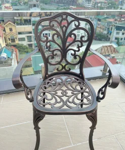 Bàn Ghế Nhôm Đúc Mặt Đá D94 6 Ghế