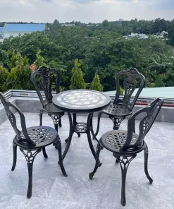 Bộ Bàn Ghế Ban Công Ngoài Trời Mặt Đá D60