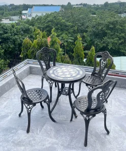 Bộ Bàn Ghế Ban Công Ngoài Trời Mặt Đá D60