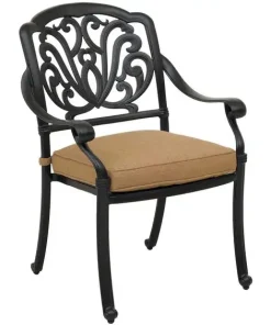 Bộ bàn ghế sân vườn họa tiết hoa sen 6 ghế