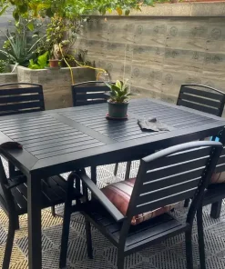 Bộ Bàn Ghế Sân Vườn Ngoài Trời Hình Chữ Nhật D160