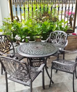 Bàn Ghế Nhôm Đúc Ngoài Trời BA-D90T