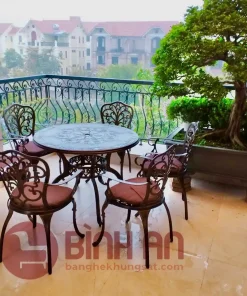 Bộ Bàn Ghế Ngoài Trời Nhôm Đúc D100