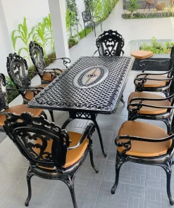 Bàn Ghế Nhôm Đúc Sân Vườn D175 – 8GTCD