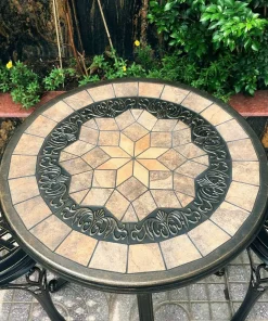 Bộ Bàn Ghế Sân Vườn Mặt Đá D60 – 4GCB