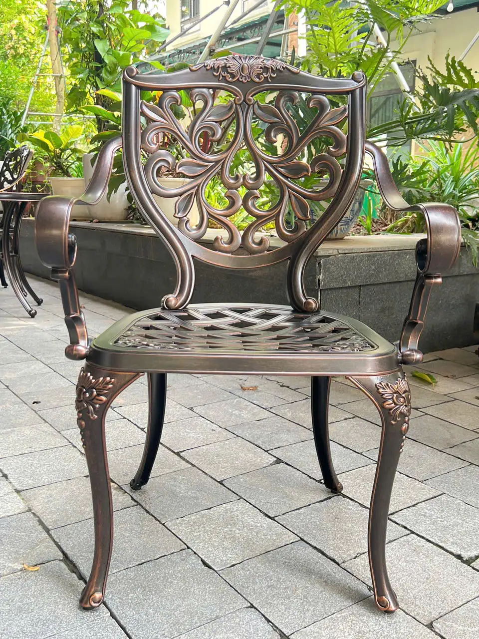 Bộ Bàn Ghế Sân Vườn Nhôm Đúc HCN-2M