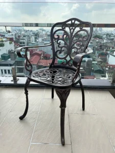 Bàn Ghế Nhôm Đúc Mặt Đá D94 6 Ghế