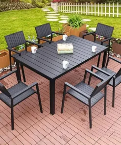 Bộ Bàn Ghế Ngoài Trời HCN D150 Polywood