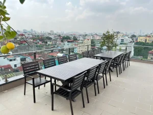 Bàn Ghế Sân Vườn Ngoài Trời Thông Minh HCN180/240