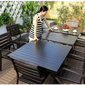 Bàn Ghế Sân Vườn Ngoài Trời Thông Minh HCN180/240