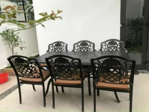 Bộ Bàn Ghế Sân Vườn Ngoài Trời Nhôm Đúc-HCN175