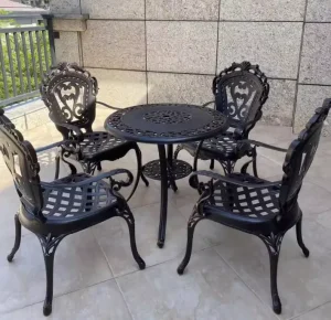 Bộ Bàn Ghế Sân Vườn D80 4 Ghế Tân Cổ Điển