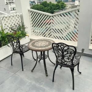 Bàn Ghế Ban Công Mặt Đá-BA-MĐ60