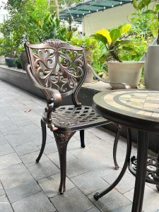 Bàn Ghế Ban Công Mặt Đá BA D60 – GLCT