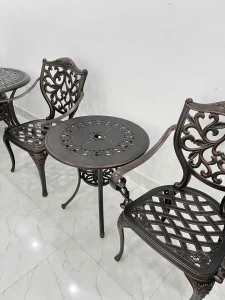 Bàn Ghế Nhôm Đúc Ngoài Trời D65 – GLCT