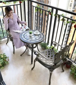 Bàn Ghế Ban Công Mặt Đá D60-GTCĐ