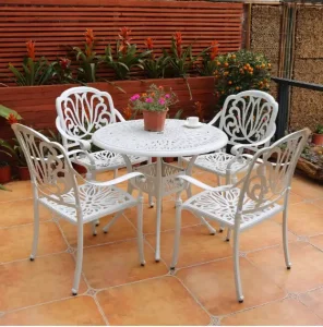 Bộ Bàn Ghế Nhôm Đúc D90-GHS