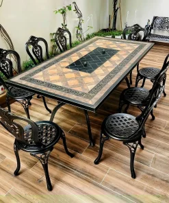 Bàn Ghế Sân Vườn Ngoài Trời Có Bếp Nướng