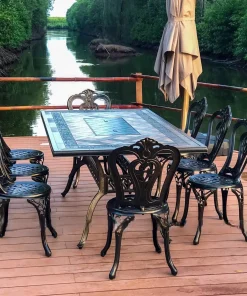 Bàn Ghế Sân Vườn Ngoài Trời Có Bếp Nướng