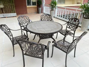 Bộ Bàn Ghế Sân Vườn Mặt Đá ND-D120