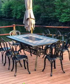 Bàn Ghế Sân Vườn Ngoài Trời Có Bếp Nướng