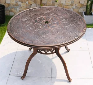 Bộ Bàn Ghế Nhôm Đúc Nhập Khẩu D100 6 Ghế