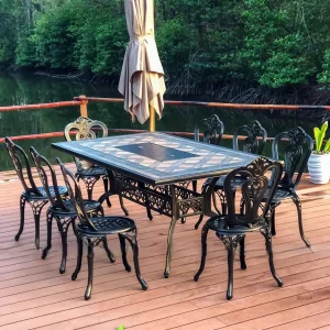 Bàn Ghế Sân Vườn Ngoài Trời Có Bếp Nướng