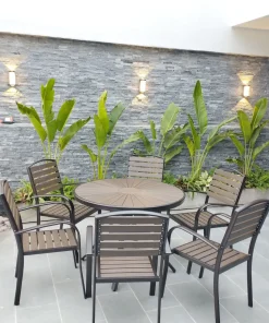 Bàn Ghế Sân Vườn Ngoài Trời D100 Composit