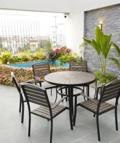 Bàn Ghế Sân Vườn Ngoài Trời D100 Composit